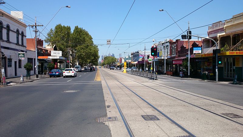 File:Scotchmer Street tram stop on Nicholson Street.jpg
